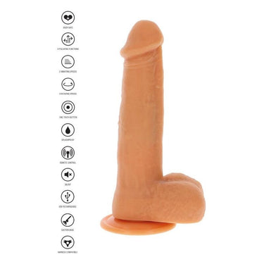 Dildo Realistico con Vibrazione e Perline Rotanti - 21 x4,5 cm